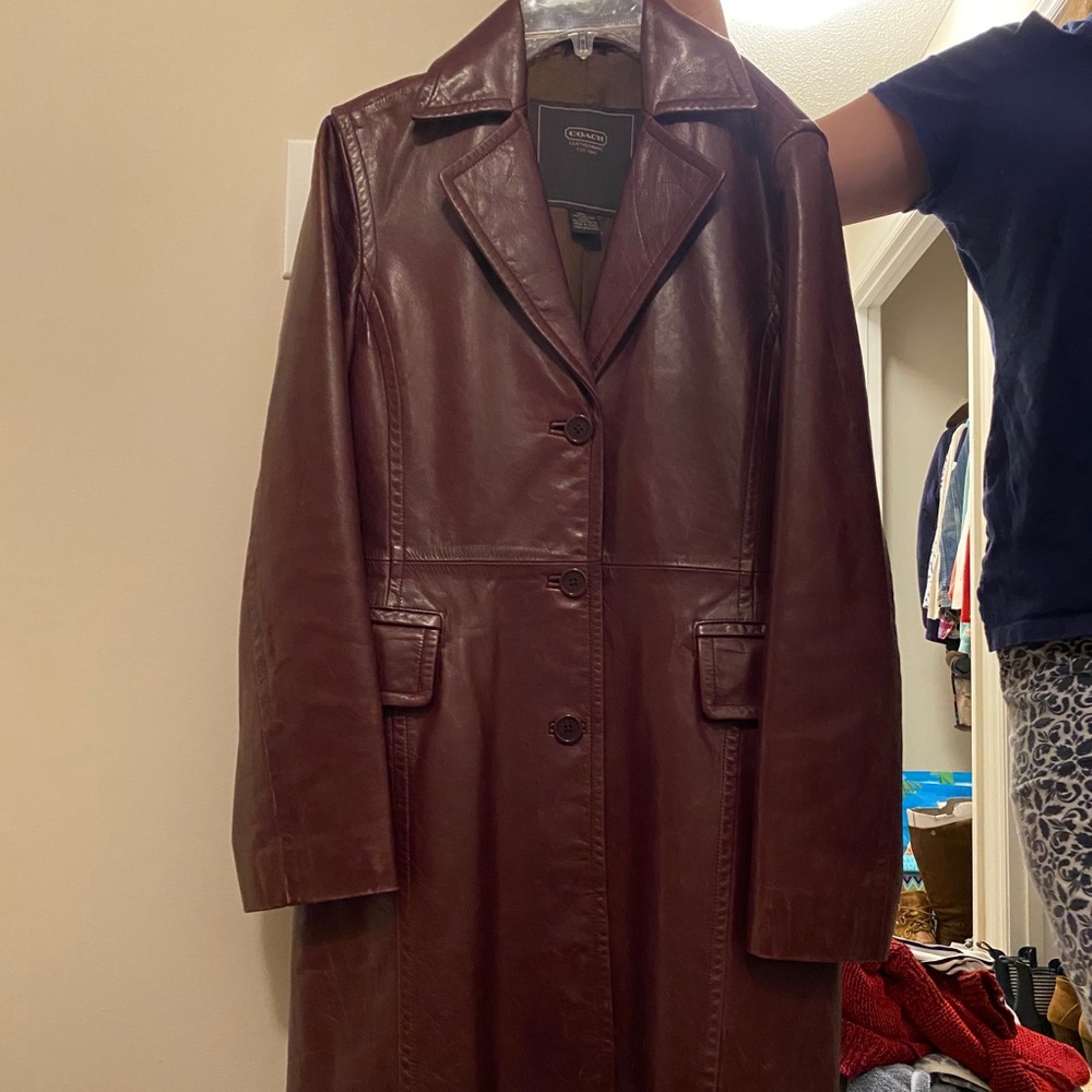 Coach Leather XS trench coat